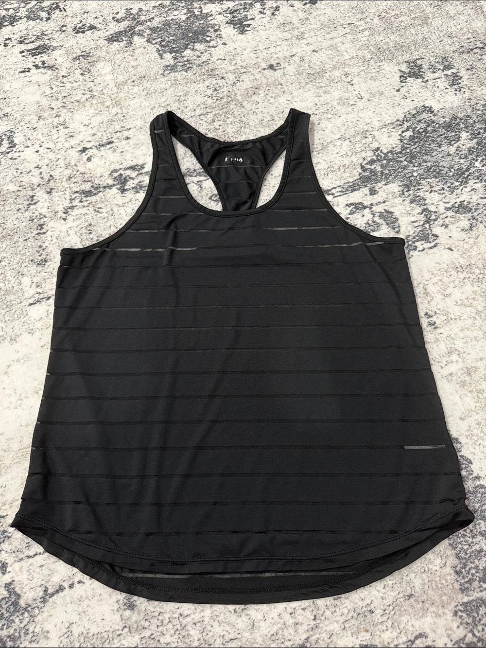 ZYIA Black Striped Racerback Tank